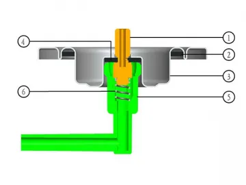 Portable Stove Gas Cartridge Aerosol Valve (with Cap)