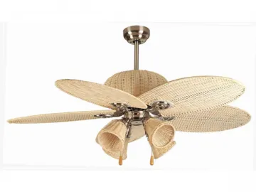 CT52506 52 Inch 5 Rattan Blade Ceiling Fan