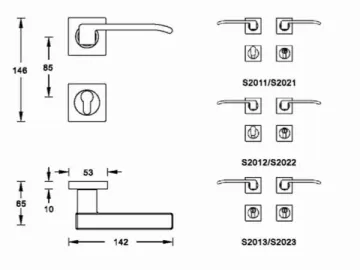 H43181-BI Zinc Alloy Door Lock