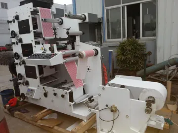 Flexographic Printing Machine with One Die Cutting Station