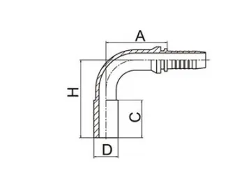 50091 Metric Standpipe 90° Elbow Fittings