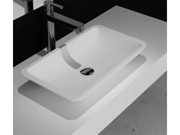 Solid Surface Countertop Bathroom Sink PS-2232