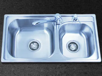 Topmount Double Bowl Sink