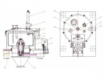 Vertical Scraper Centrifuge