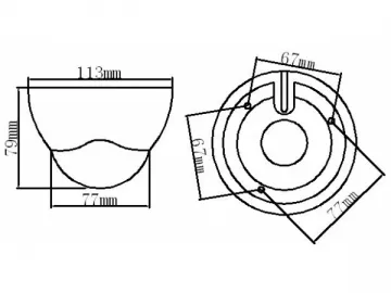 5838B Vandal Proof CCTV Dome Camera