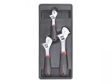 3 pcs Adjustable Wrench Set