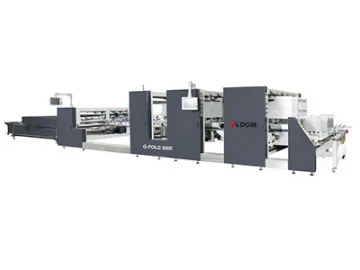 High Speed Folding and Gluing Line 3200 type Carton Folder Gluer