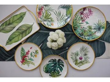 Tropical Plant Pattern Tableware