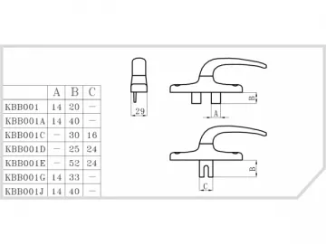 Louver Window Handle