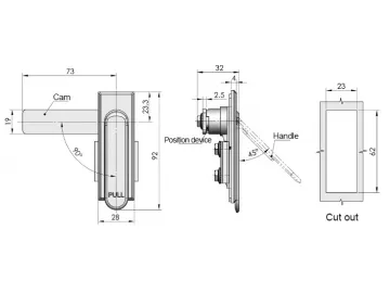 MS717 Swing Handle Cabinet Lock