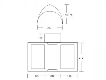 KM-9049 6-Person Family Travel Tent