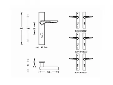 H33185-BI Zinc Alloy Door Lock