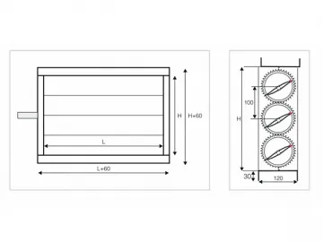 Square Volume Control Damper