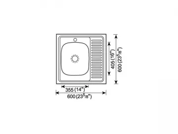 Single Bowl Single Drainer Sink