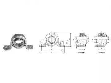 SAPP/SBPP200 Bearing with Pressed Steel Housing