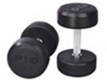 Black Rubber Coated Dumbbell