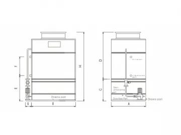 Counterflow Evaporative Condenser