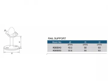 Stainless Steel Rail Support