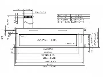 320x64 Dots COG Graphic LCD Module