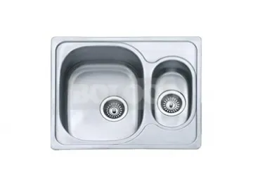 BL-876 Statin Finish 1.5 Bowl Stainless Steel Kitchen Sink