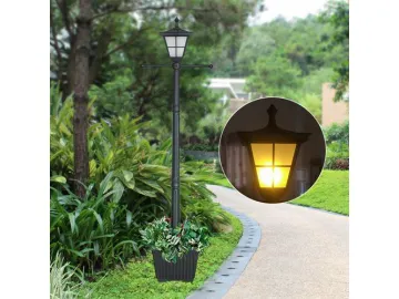 4 Panel Solar Powered Cast Aluminum Post LED Light, ST4214SSHP LED Light