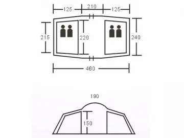 KM-9042 4-Person Family Tent