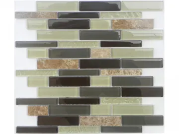 Crystal Mixed Stone Mosaic Tile (Subway Series)