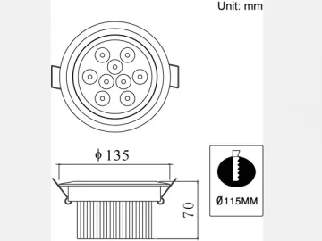 9W LED Ceiling Light