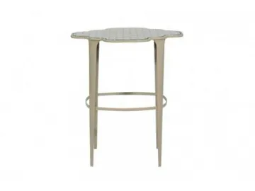 Glass Top Metal Side Table