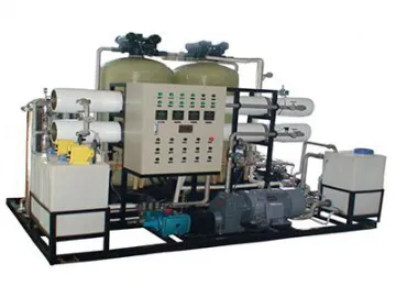 Seawater Desalination System Seawater Reverse Osmosis (SWRO) Desalination System for use on marine vessels