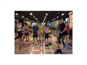 Interlocking PVC Floor Tiles (Exercise Mats and Gym Flooring with Custom Pattern)