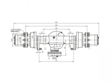 5T/6T Forklift Truck Axle