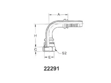 22291 BSP 90° Elbow Female Flat Seat Fittings