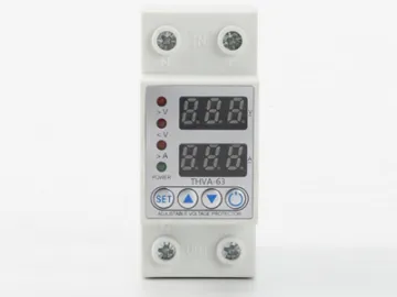 THVA-63 over and under voltage, over current protection relay, 40A 63A rated current