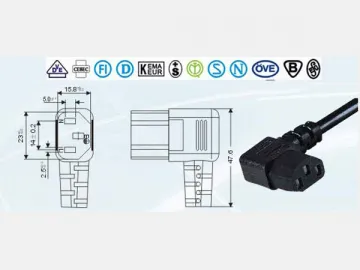 VDE IEC 60320 C13 3-Pin Plug