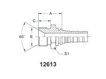 12613 BSP Male 60° Cone Seat Fittings