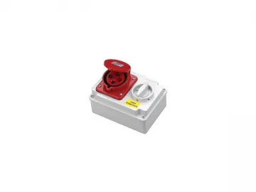 Socket with interlock switch LDSW-324