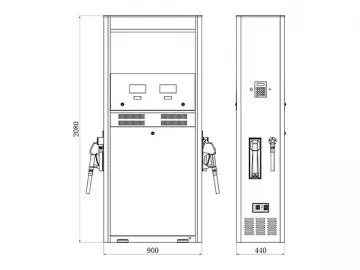 2-Nozzle Fuel Dispenser