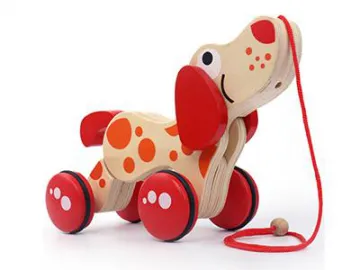 Wooden Dog Pull Toy