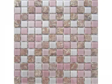 Crystal Mixed Stone Mosaic Tile (Button Series)