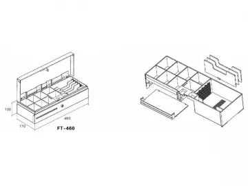 FT-460 Flip Top Cash Drawer