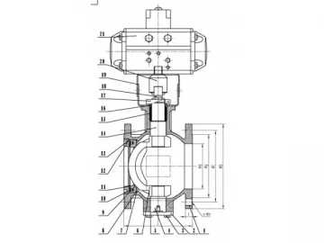 Pneumatic V Type Ball Valve