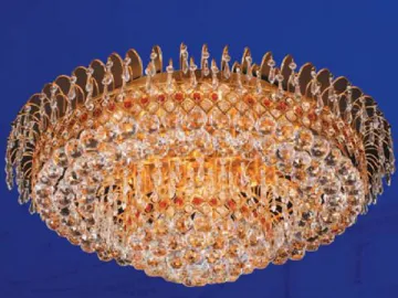 Round Base LED Crystal Ceiling Light