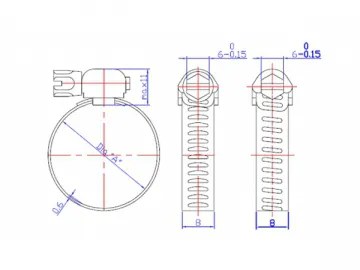 8mm Perforated Hose Clamp