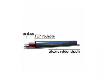 4×0.14mm2 FG FEP Silicone Rubber Sheath Heat Resistant Cable