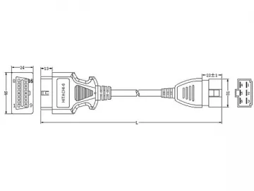 Hitachi 6-Pin Cable