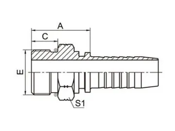 16011 SAE Straight Male ORFS Fittings, ISO 11926-SAE J1926