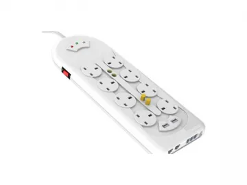 8-Way Surge Protector Power Board