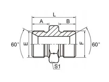 1B BSP Male 60° Cone Hose Adapter