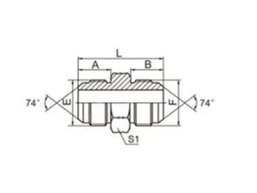 1J JIC Male 74˚ Cone Hose Adapter